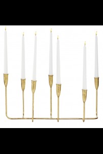      21"Wx10"H METAL CANDLE HOLDER [201556]